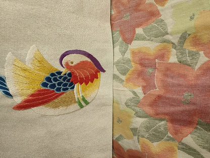 平和屋本店■名古屋帯 まとめて100点 鴛鴦 更紗 花柄 手描き 相良刺繍 金彩 金糸 など 着用可能多数 未使用品あり 全て正絹 se0028