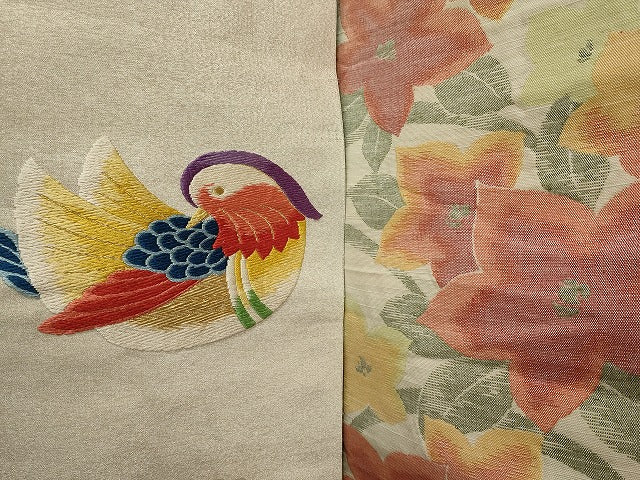 平和屋本店■名古屋帯 まとめて100点 鴛鴦 更紗 花柄 手描き 相良刺繍 金彩 金糸 など 着用可能多数 未使用品あり 全て正絹 se0028
