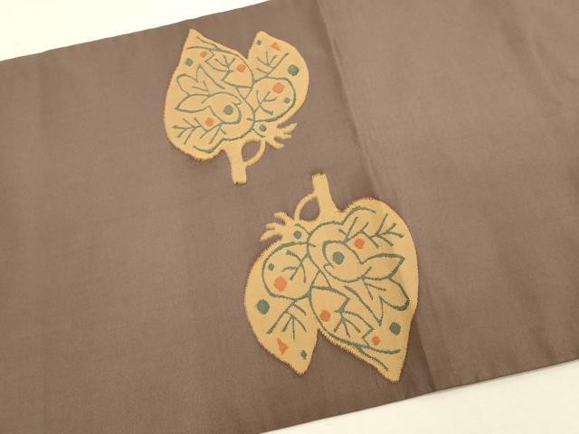 平和屋着物◎太鼓柄袋帯　すくい織　抽象文様　正絹　逸品　DABK2597op