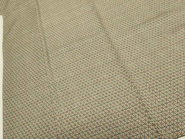 平和屋着物■上質な小紋　亀甲花文　正絹　逸品　DABK6583ya