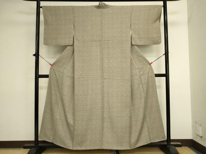 平和屋着物■上質な小紋　亀甲花文　正絹　逸品　DABK6583ya