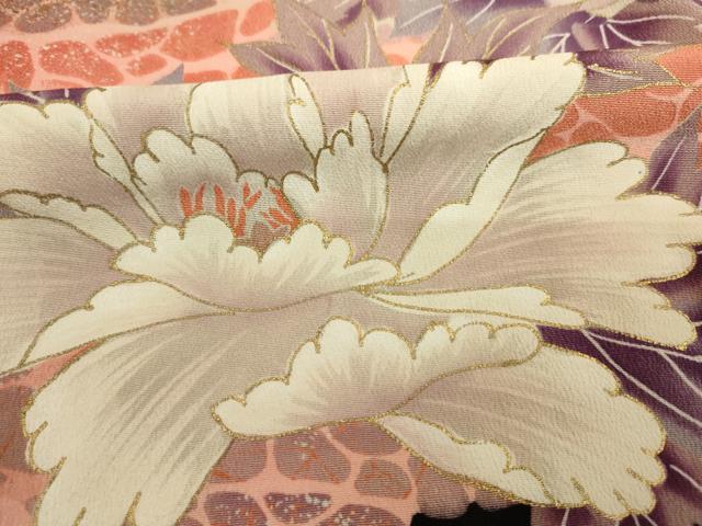 平和屋着物■豪華黒留袖　駒刺繍　牡丹　金彩　正絹　逸品　DABK6608ya