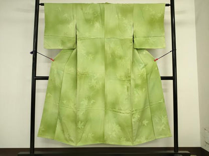 平和屋着物■上質な小紋　地紋起こし　枝楓文　暈し染め　正絹　逸品　DABK6593ya