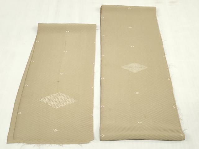 平和屋着物▼小紋　解き反物　着尺　花菱紋　裁断済み　逸品　DABK3835zy