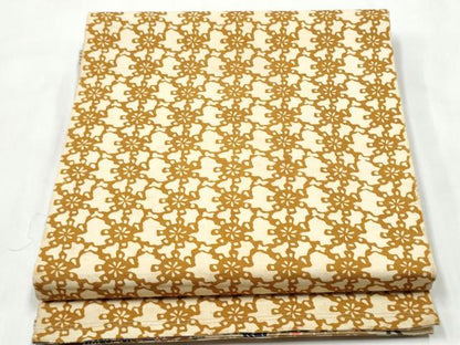平和屋着物●両面　全通柄　本袋帯　型染め　草花文　正絹　逸品　CABM9854hy