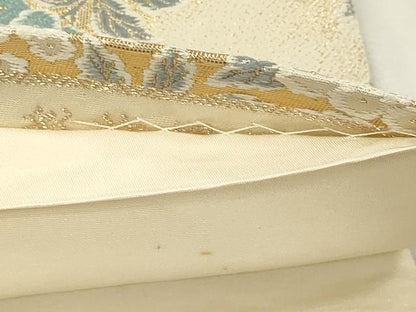 平和屋本店▼六通柄袋帯　唐織　彩花鳳凰文　24Ｋ本金箔　正絹　逸品　DABK5539sf