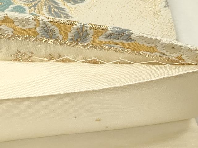 平和屋本店▼六通柄袋帯　唐織　彩花鳳凰文　24Ｋ本金箔　正絹　逸品　DABK5539sf