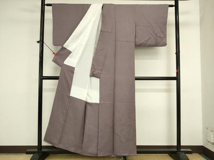 平和屋着物■豪華色留袖　雲取り吉祥地紋　松竹梅　葡萄鼠色　正絹　逸品　DABK6623ya