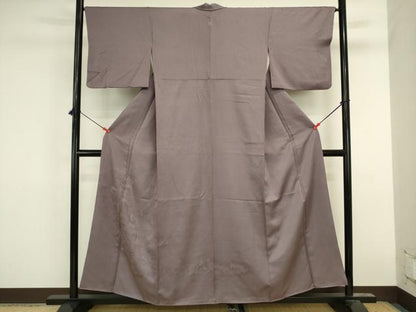 平和屋着物■豪華色留袖　雲取り吉祥地紋　松竹梅　葡萄鼠色　正絹　逸品　DABK6623ya