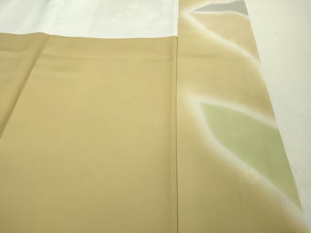 平和屋本店●極上　創業460年・千總　訪問着　駒刺繍　地紙吉祥花文　濃い蒸栗色地　暈し染め　金彩　大丸扱い　逸品　DZAB6344kh6