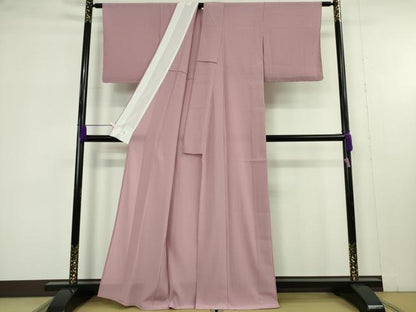 平和屋着物＊極上　夏物　洗える最高級着物　＜英＞はなぶさ謹製　色無地　紅藤色　逸品　未使用　DZAB5357kh6