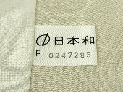 平和屋本店＊極上　夏物　石川県指定無形文化財　夏牛首紬　白山工房　手織り　蜻蛉　トンボ　砂色地　証紙付き　逸品　DZAA8494kh6