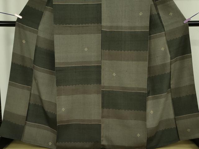 平和屋本店●極上　Maru　Factory　丸山正　紬　変わり市松　逸品　DZAB7639kh6