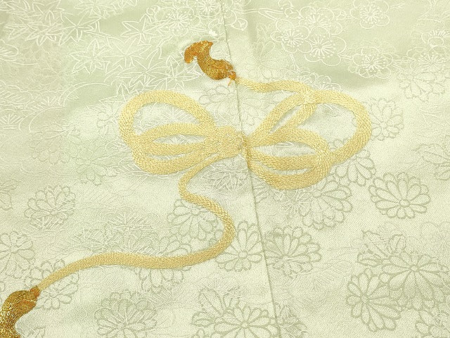 平和屋着物■訪問着　総刺繍　駒刺繍　結び紐花文　正絹　逸品　DABJ5807qp