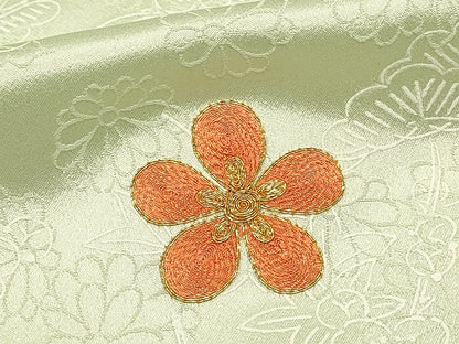 平和屋着物■訪問着　総刺繍　駒刺繍　結び紐花文　正絹　逸品　DABJ5807qp