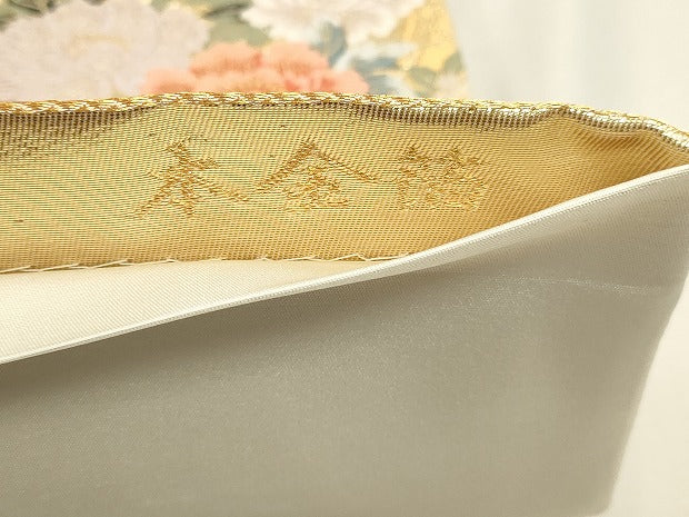 平和屋本店▼六通柄袋帯　唐織　鳳凰四季花文　本金箔　正絹　逸品　DABK5546sf