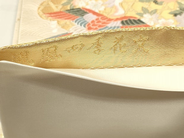 平和屋本店▼六通柄袋帯　唐織　鳳凰四季花文　本金箔　正絹　逸品　DABK5546sf