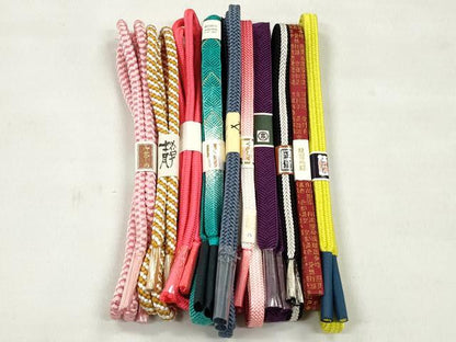 平和屋着物●和装小物　帯締め10本セット　御岳組　唐組　奈良組　金銀糸　松坂屋扱い　逸品　未使用　CABL9281qe