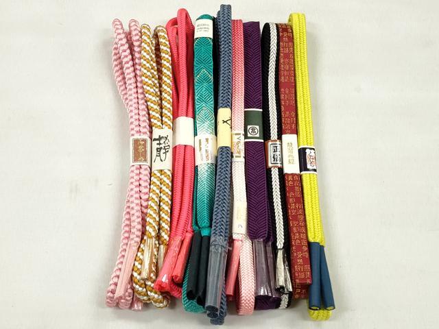 平和屋着物●和装小物　帯締め10本セット　御岳組　唐組　奈良組　金銀糸　松坂屋扱い　逸品　未使用　CABL9281qe