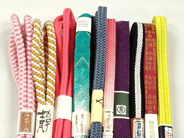 平和屋着物●和装小物　帯締め10本セット　御岳組　唐組　奈良組　金銀糸　松坂屋扱い　逸品　未使用　CABL9281qe