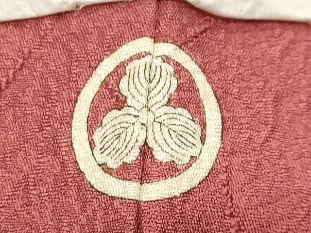 平和屋着物●上質な色無地　霞地紋　浅緋色　正絹　逸品　未使用　CABM5119gh