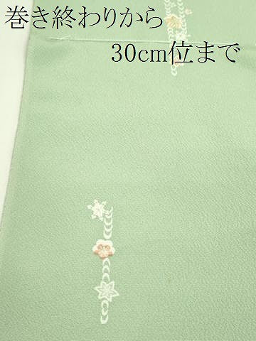 平和屋着物●小紋　反物　流水吉祥花文　着尺　逸品　未使用　CABN0897ju