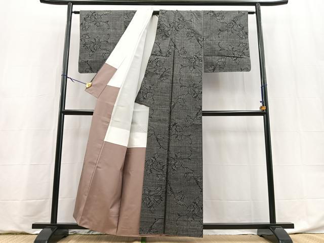 平和屋着物■本場大島紬　7マルキ　唐草文　正絹　逸品　BAAY9072yc