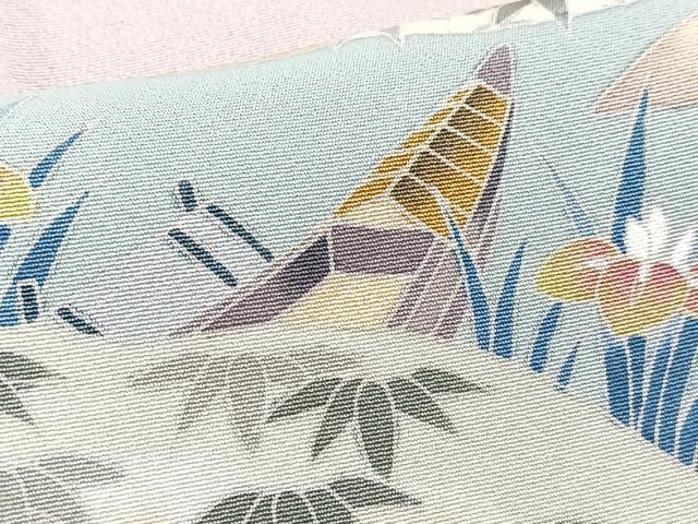 平和屋着物●豪華色留袖　友禅　作家物　松竹梅風景文　正絹　逸品　BAAY9203yc