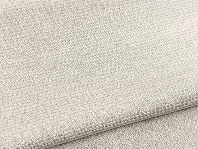 平和屋着物■上質な色無地　横段地紋　薄雲鼠色　正絹　逸品　BAAY9318yc