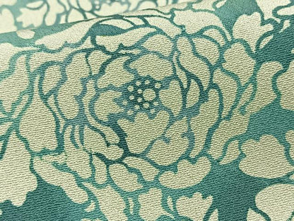 平和屋着物■上質な小紋　型染め　牡丹　正絹　逸品　未使用　BAAY9317yc