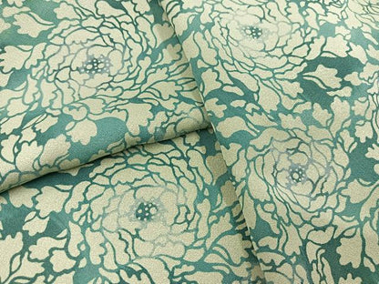 平和屋着物■上質な小紋　型染め　牡丹　正絹　逸品　未使用　BAAY9317yc