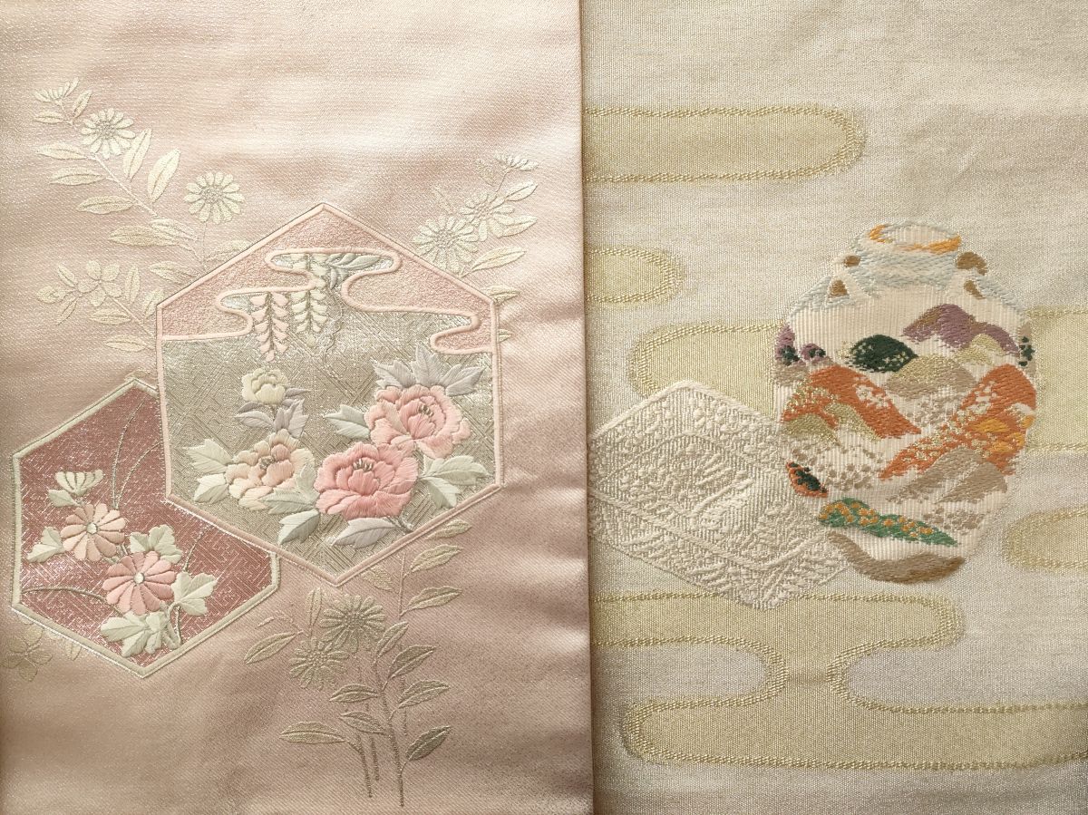 平和屋本店■名古屋帯 まとめて100点 乱菊 更紗 花柄 宝相華 手描き 駒刺繍 金銀糸 など 着用可能多数 未使用品あり 全て正絹 ppp0009