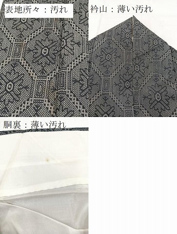 平和屋着物■上質な紬　蜀江花文　正絹　逸品　BAAY5980yc