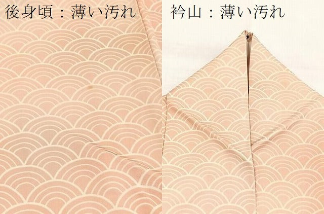 平和屋着物■上質な小紋　青海波文　暈し染め　正絹　逸品　BAAY9022yc