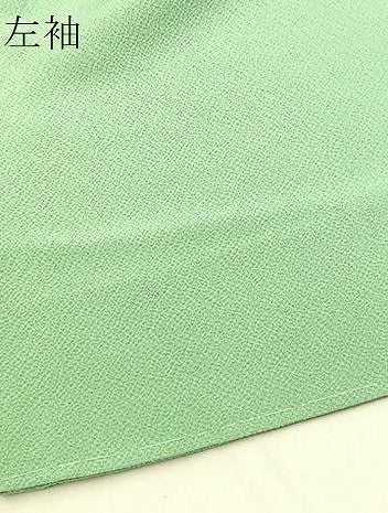平和屋着物●上質な色無地　若竹色　正絹　逸品　BAAY9077yc