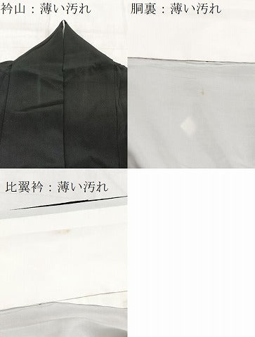 平和屋着物■豪華黒留袖　駒刺繍　貝桶花文　金彩　正絹　逸品　BAAY9091yc