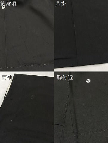 平和屋着物●豪華黒留袖　花車更紗花文　金銀彩　正絹　逸品　BAAY9186yc