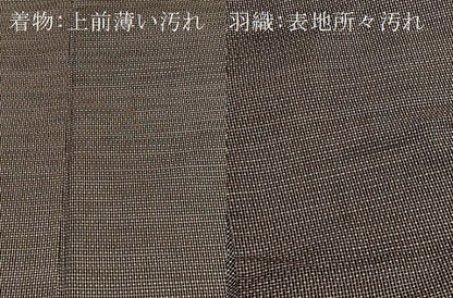 平和屋着物■男性　本場大島紬　アンサンブル　長羽織　80亀甲　総詰め　正絹　逸品　BAAY9191yc