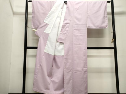 平和屋着物■上質な色無地　紅藤色　洗える着物　未使用　CABL5660ou