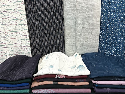 平和屋着物■夏物 小紋 絽 紗 まとめて20点 花柄 ろうけつ染め 着用可能多数 全て正絹 mmm1560