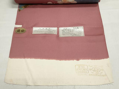 平和屋着物▼付下げ　反物　着尺　流水花文　金銀彩　逸品　未使用　DABJ9696we