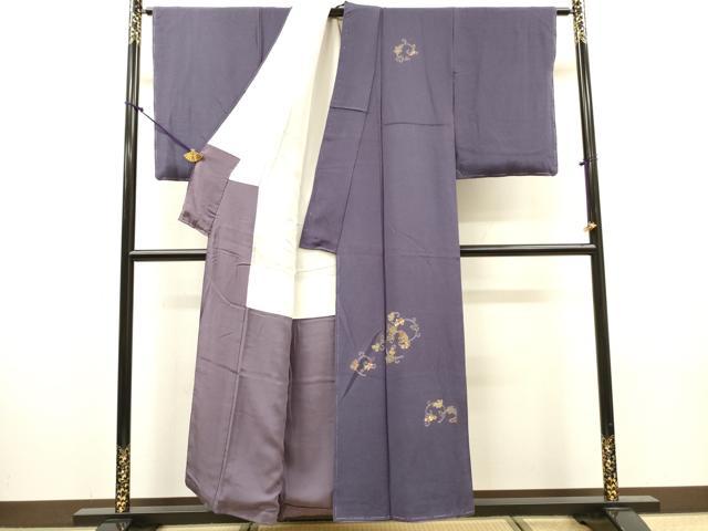 平和屋着物▼訪問着　総刺繍　葡萄蔦の葉文　金糸　鬼しぼ縮緬　正絹　逸品　未使用　DABJ7792fe