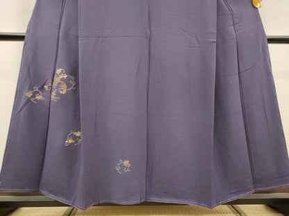 平和屋着物▼訪問着　総刺繍　葡萄蔦の葉文　金糸　鬼しぼ縮緬　正絹　逸品　未使用　DABJ7792fe
