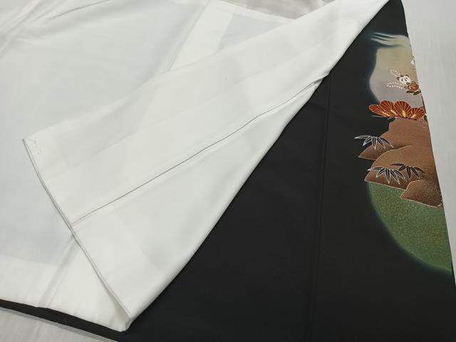 平和屋着物■豪華黒留袖　作家物　駒刺繍　御所車花松文　暈し染め　金銀彩　正絹　逸品　CABM6646ua