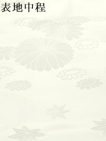平和屋着物▼長襦袢　反物　着尺　草花地紋　胡粉色　洗える着物　未使用　DABK9092zy