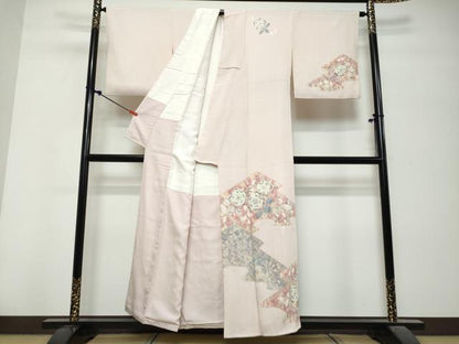 平和屋着物●訪問着　絞り　辻が花　正絹　逸品　DABK0786ud