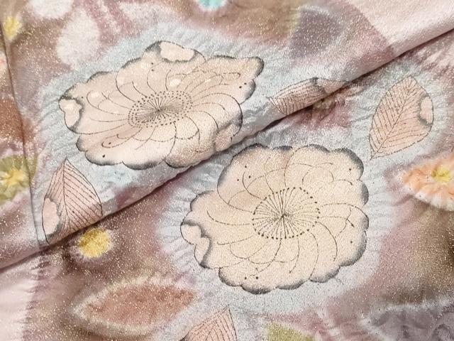 平和屋着物●訪問着　作家物　絞り　辻が花　金彩　正絹　逸品　DABK0784ud