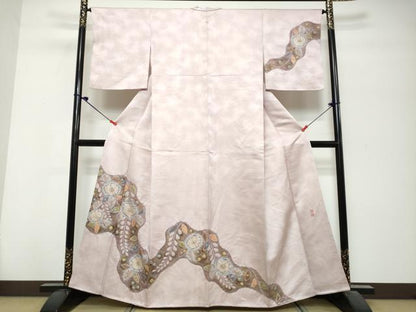 平和屋着物●訪問着　作家物　絞り　辻が花　金彩　正絹　逸品　DABK0784ud