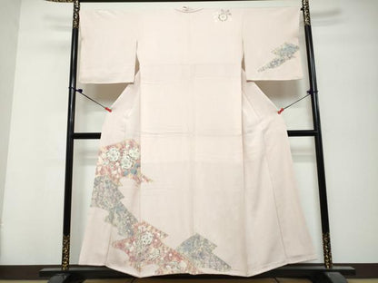 平和屋着物●訪問着　絞り　辻が花　正絹　逸品　DABK0786ud