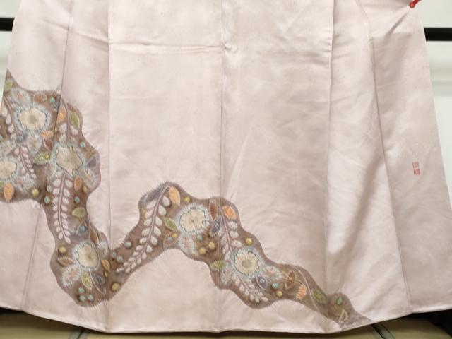 平和屋着物●訪問着　作家物　絞り　辻が花　金彩　正絹　逸品　DABK0784ud